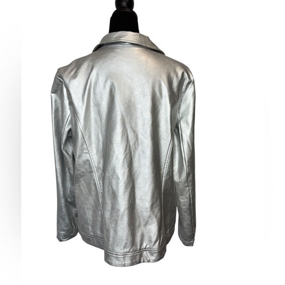Mr. Max Perfecto Moto Jacket Silver - Picture 2 of 11